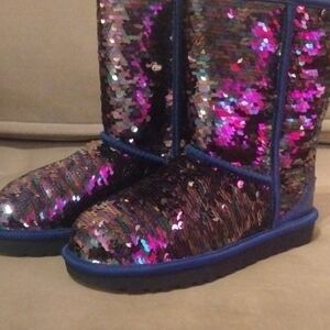 UGG Sequin Boots - Multicolor and Blue